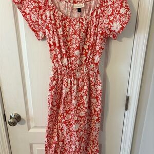 Universal Thread Red and White Floral Dress